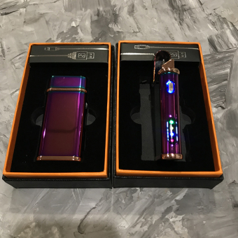 Зажигалка USB 2-ой электроимпульс хамелеон 42232