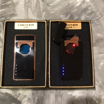 Зажигалка USB 2-ой импульс 41231 черная + уровень заряда