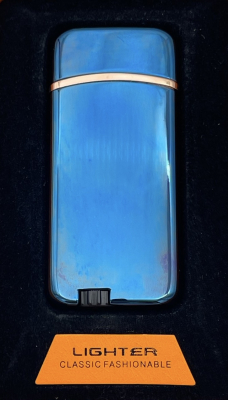 Зажигалка двух режимная Lighter 833 blue ice
