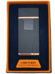 Запальничка USB 2 режими газ   спіраль і ліхтар 721 чорний мат
