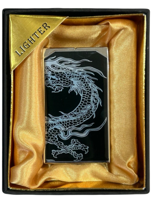Запальничка Lighter 061 silver dragon 1