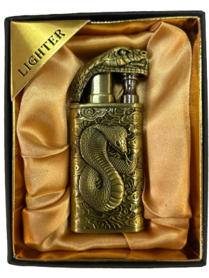 Запальничка двох режимна Lighter 874 snake gold 1