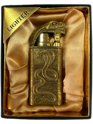 Запальничка двох режимна Lighter 874 snake gold 2