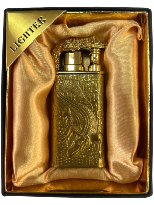 Запальничка двох режимна Lighter 874 crocodile gold