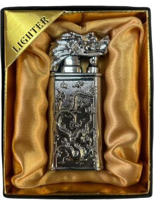 Запальничка двох режимна Lighter 874 dragon silver