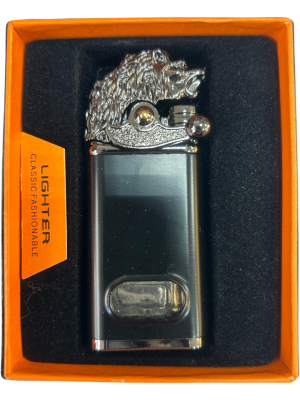 Запальничка двох режимна Lighter 8012 lion black
