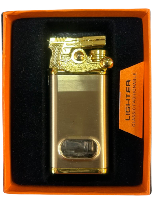 Запальничка двох режимна Lighter 8012 gun gold