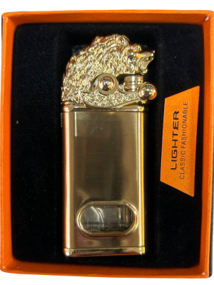 Запальничка двох режимна Lighter 8012 lion gold