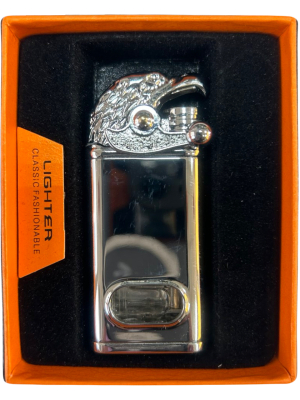 Запальничка двох режимна Lighter 8012 eagle silver