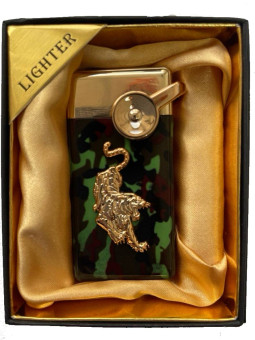 Зажигалка газовая Lighter 723 khaki tiger