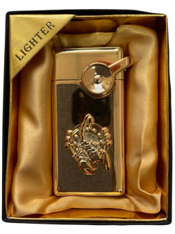 Зажигалка газовая Lighter 723 gold scorpion