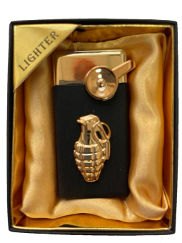 Зажигалка газовая Lighter 723 black grenade